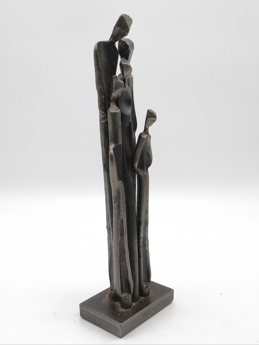 Boris Kramer Hand-Forged Steel Sculpture – "Family of Four" (12")